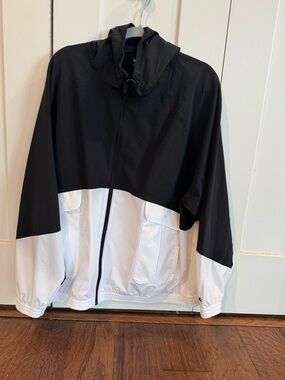 Under Armour Black and White Hooded Jacket